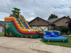 Tropical Ice 20' Dual Lane Water Slide