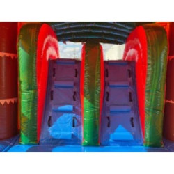 C 288 Palm Tree Combo 04 Tropical Palm Tree Dual Lane Combo Bounce house with slides (New in 2026)